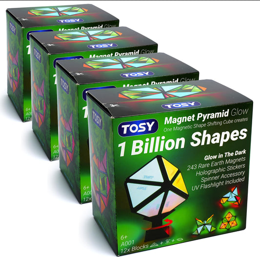 TOSY Magnet Pyramid Glow cube ready for creative cube assembly and STEM play