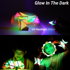 TOSY Magnet Pyramid Glow holographic stickers glow brighter under UV light