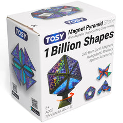 TOSY Magnet Pyramid Stone cube shows compact magnetic blocks for creative STEM play.