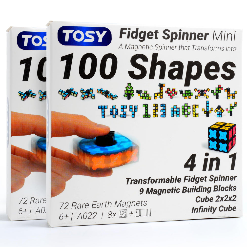 TOSY Magnet Spinner Mini assembled into dynamic shapes for focus and calm.