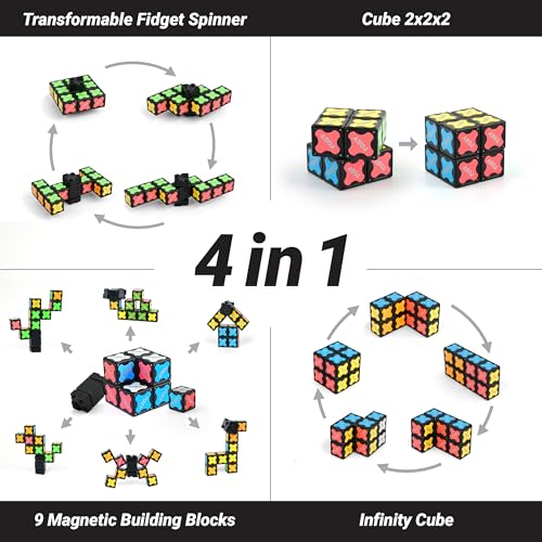 TOSY Magnet Spinner Mini infinity cube supports stress relief through smooth folding.