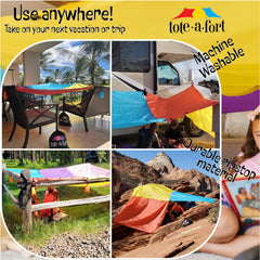 TOTE A FORT kids enjoy imaginative play inside a durable fort.