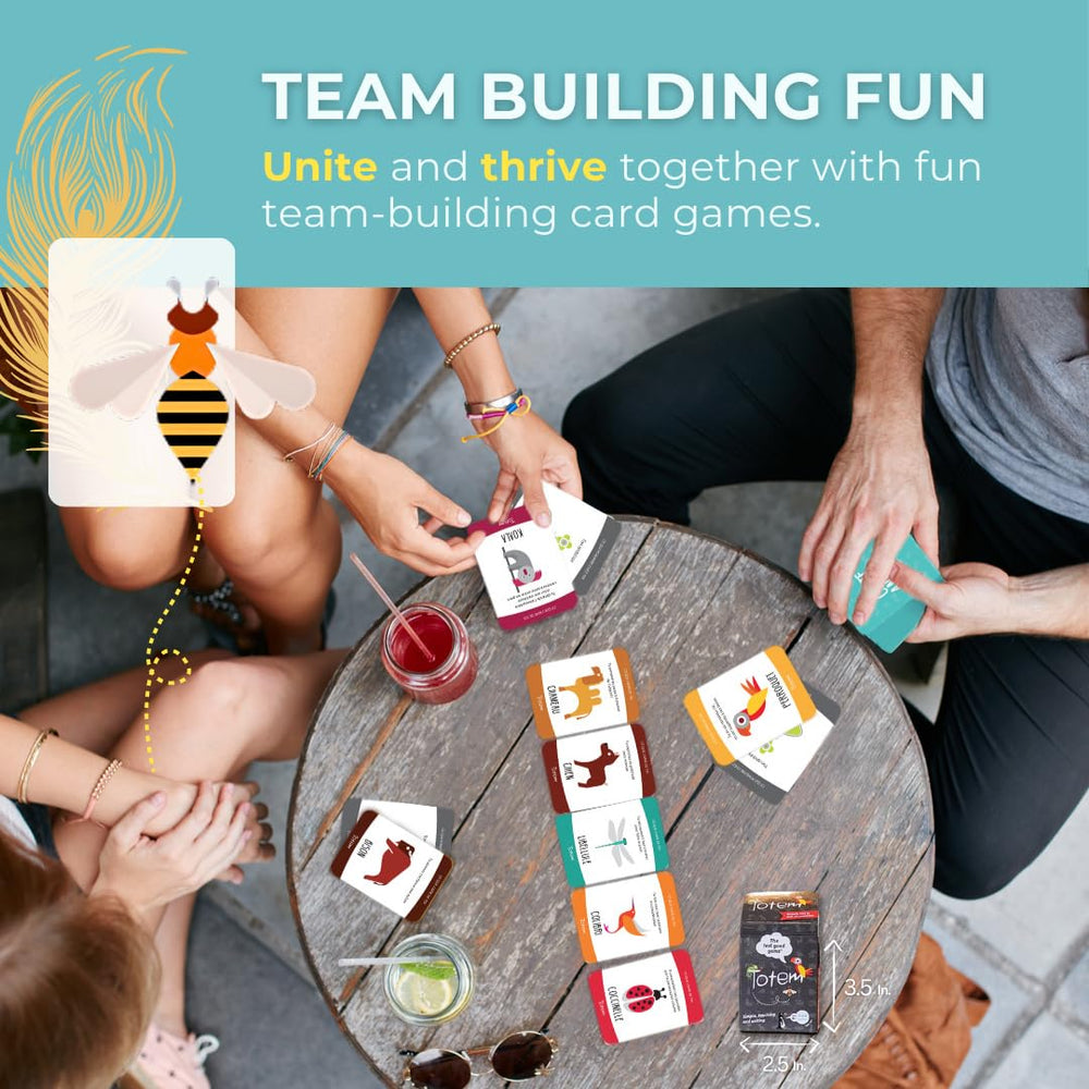 Totem family bonding conversation cards on table ready to spark meaningful chats.
