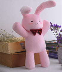 TOTENJS Ouran pink rabbit plush side view ideal for desk