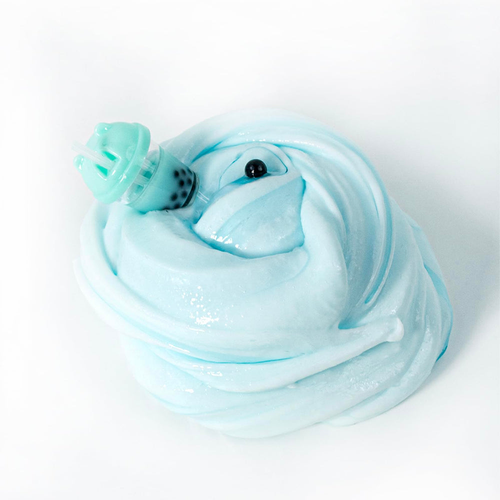 Tototang milk-grape scented slime with bright blue hue and aroma
