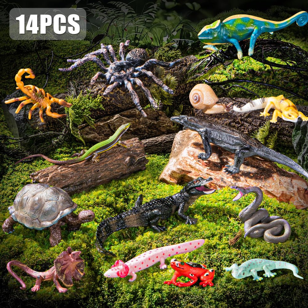 Totsmile leopard gecko figurine enhances realistic diorama scenes.