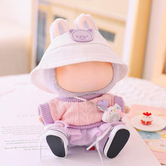 TOU-BEGUIN 17cm doll sweater purple for cozy daily outfits.