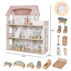 Touch Us three-level doll house showing spacious rooms for storytelling