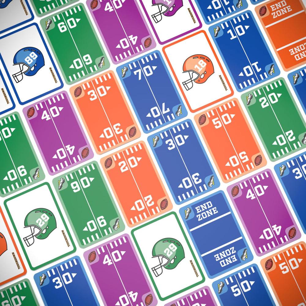 Team colors and score tracks support dynamic, fast-paced decisions.