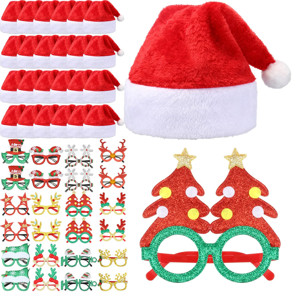 Toulite Santa hat bulk pack for festive group photos and outfits.
