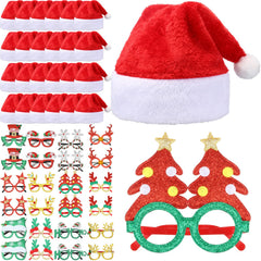Toulite Santa hat bulk pack for festive group photos and outfits.