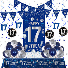 TOUPONS navy blue latex balloons for a bold 17th birthday setup