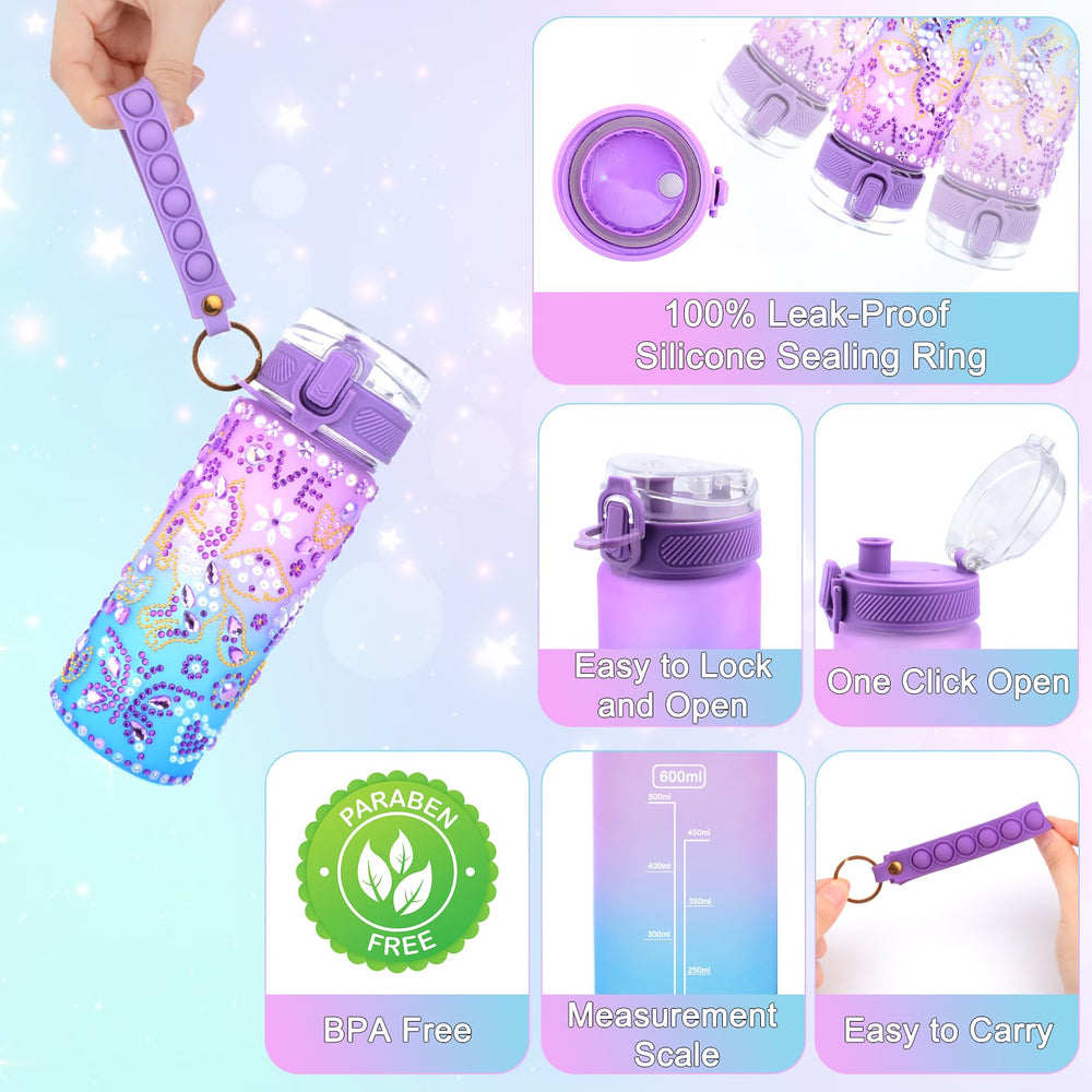 TOUPONS purple gem sticker set for bottle embellishments.