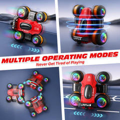 Toupus led lights on the stunt car create dazzling nighttime play.