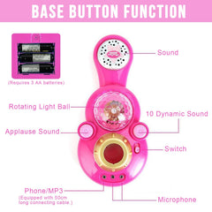 TourKing Karaoke Applause Button emphasizes interactive cues during practice.