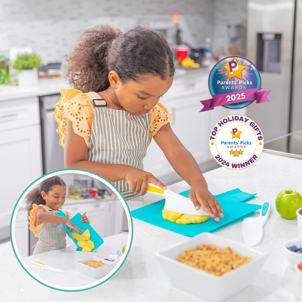 TOVLA JR. kid-friendly cutting board supports easy prep