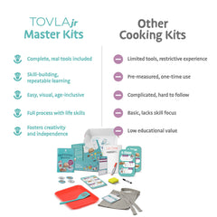 Tovla Jr. kid-sized server apron with ID tag fosters role-play and responsibility.