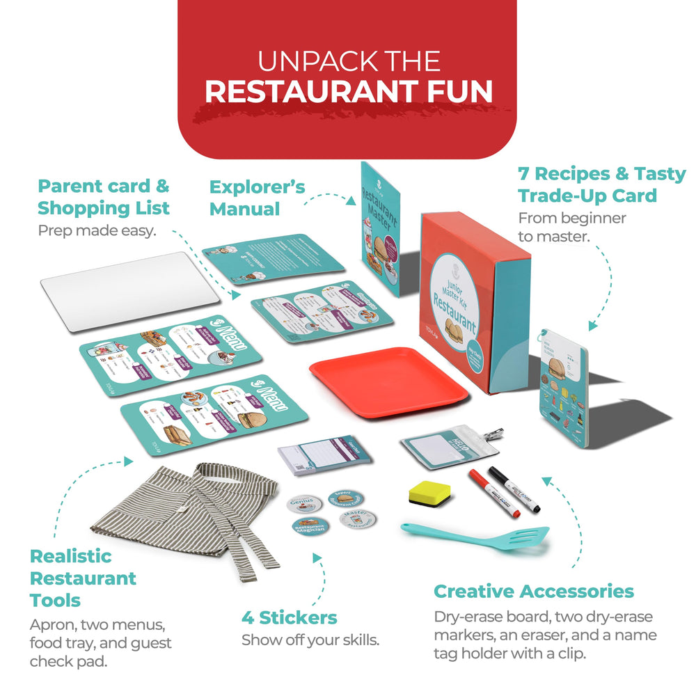 Tovla Jr. mini food tray supports organized, pretend dining experiences for kids.