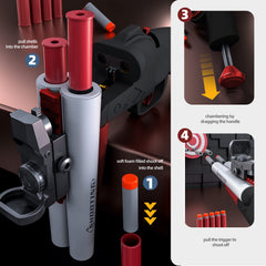 TOVOL ZERKY shell eject action demonstrating quick reload convenience