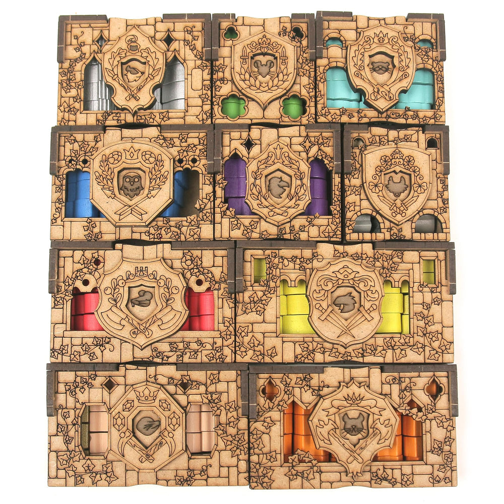 TowerRex Clockwork expansion box with components neatly stored.