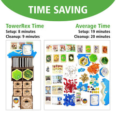 TowerRex organizer compatible with Cities and Knights for expanded storage