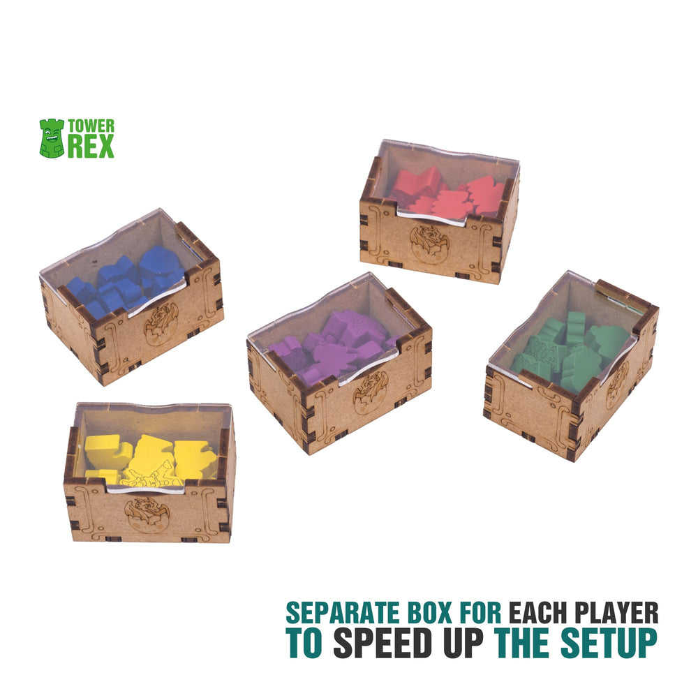 TowerRex Wyrmspan objective-tile tray keeps mission tiles organized.