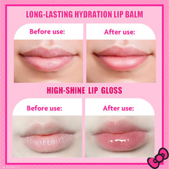 Townley Girl Hello Kitty lip gloss compact for on-the-go application.