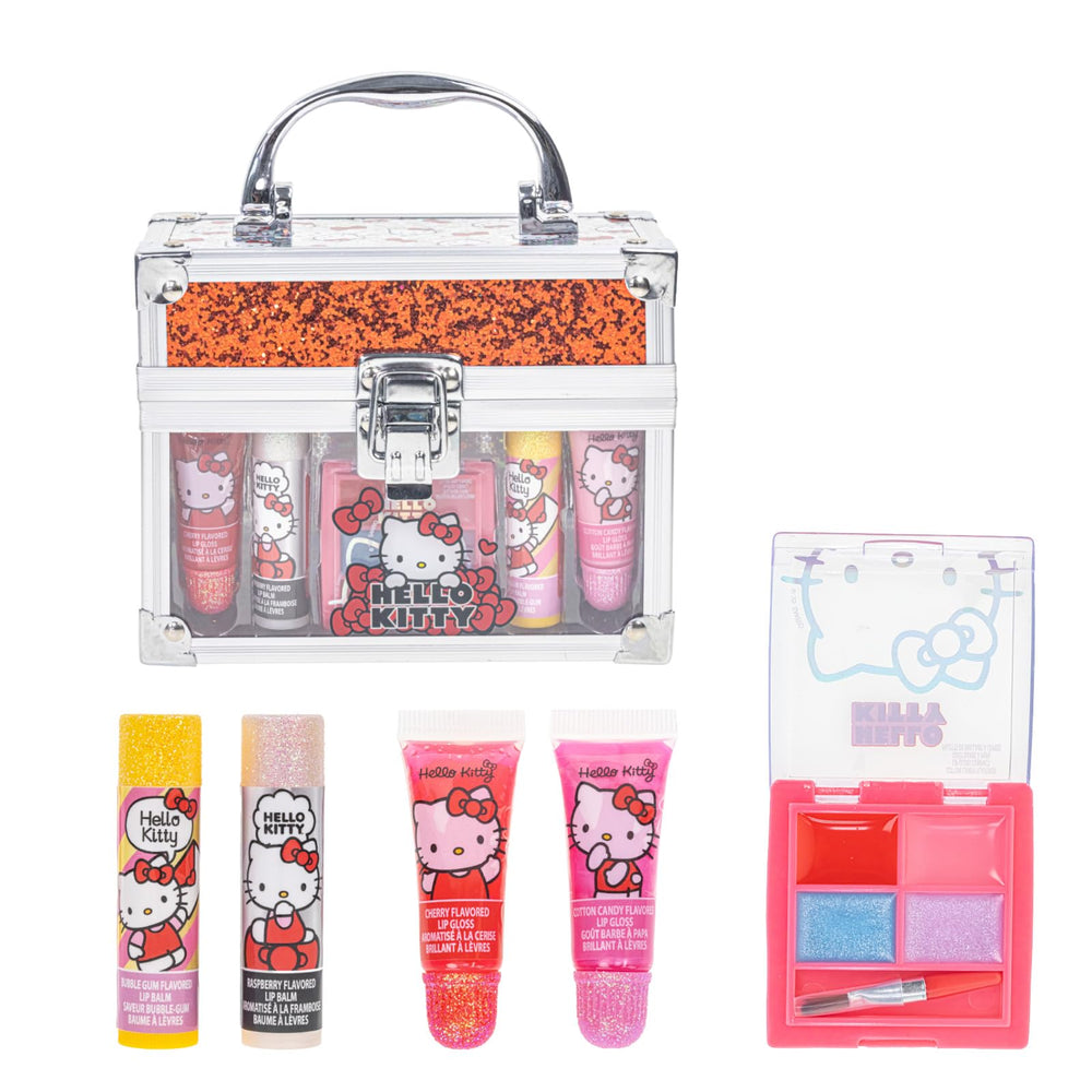 Townley Girl Hello Kitty mini train case for imaginative play and storage.