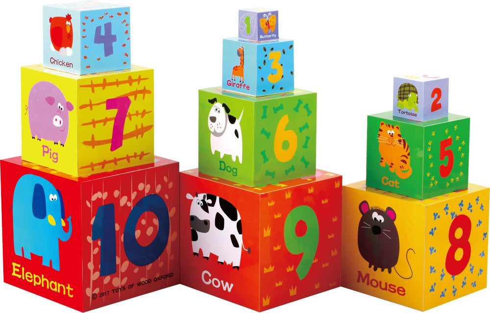 TOWO wooden stacking boxes nesting cups demonstrate compact storage and organization
