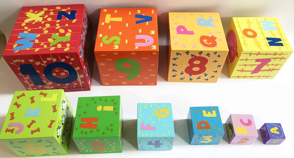 TOWO wooden stacking boxes compact design simplifies storage and cleanup