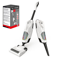 Toy Choi's 2-in-1 kids vacuum toy with sound effects for engaging pretend cleaning.