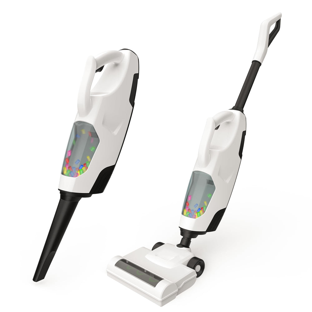 Toy Choi's vacuum requires three AA batteries for interactive play.