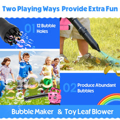 Toy Choi's Bubble Leaf Blower pink side view for imaginative play