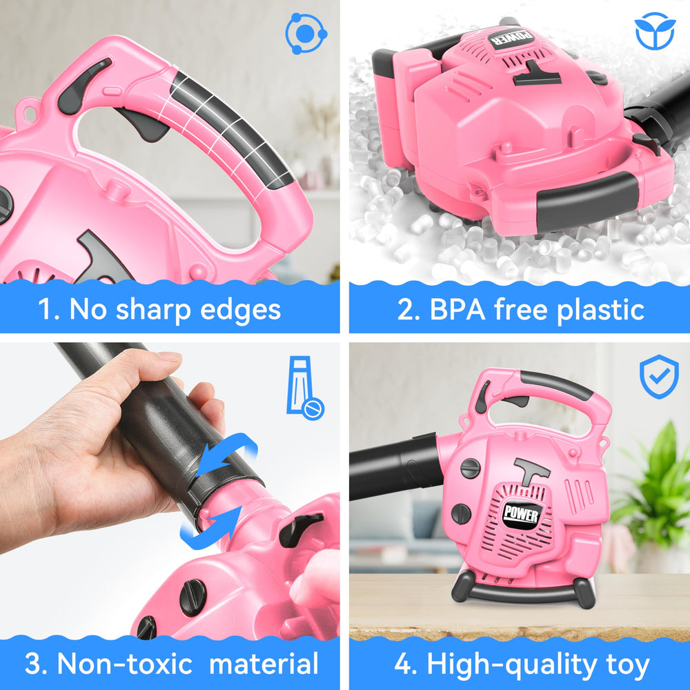 Child enjoying outdoor play with Toy Choi Bubble Leaf Blower