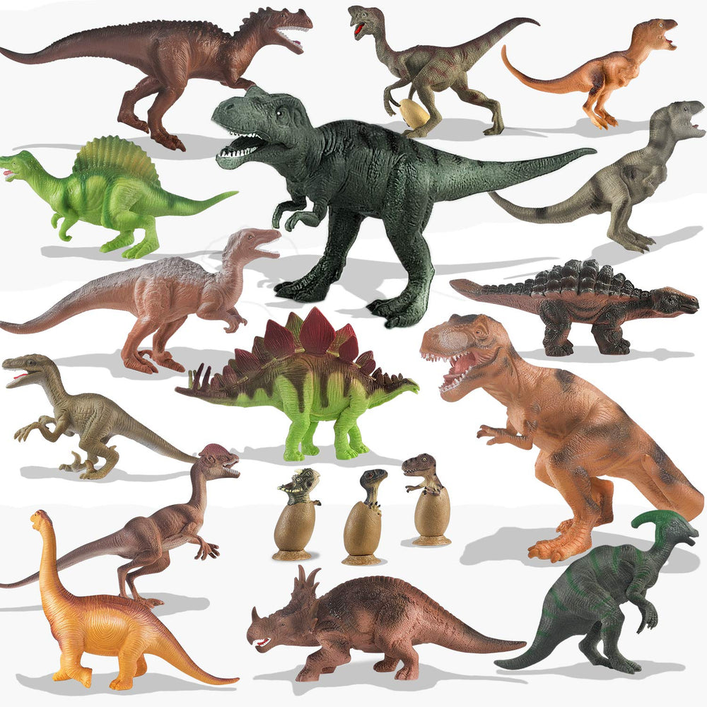 Toy Choi's dinosaur figures close-up highlights lifelike textures and safe rounded edges.