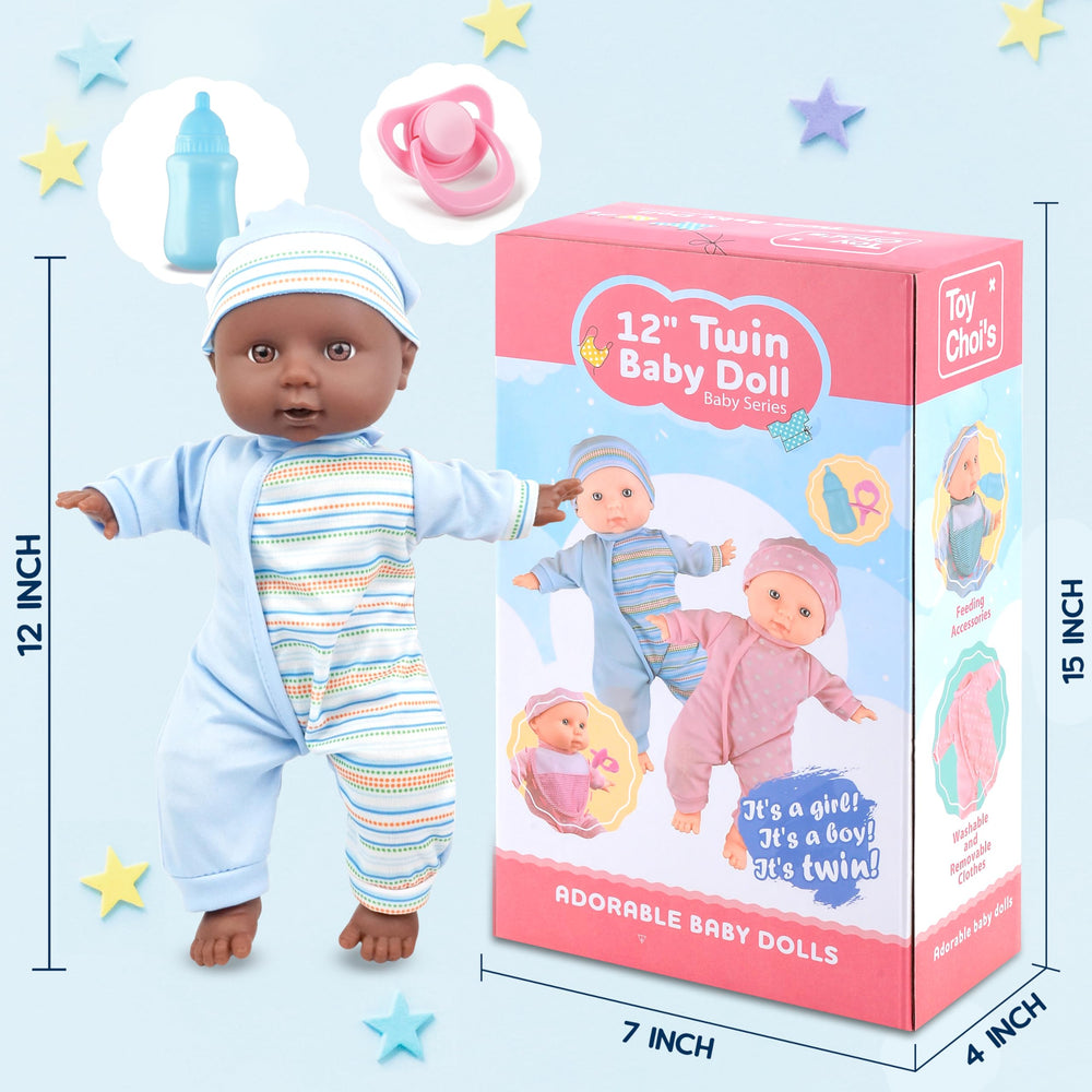 Washable doll bibs and accessories for Toy Choi's twin dolls, easy care.