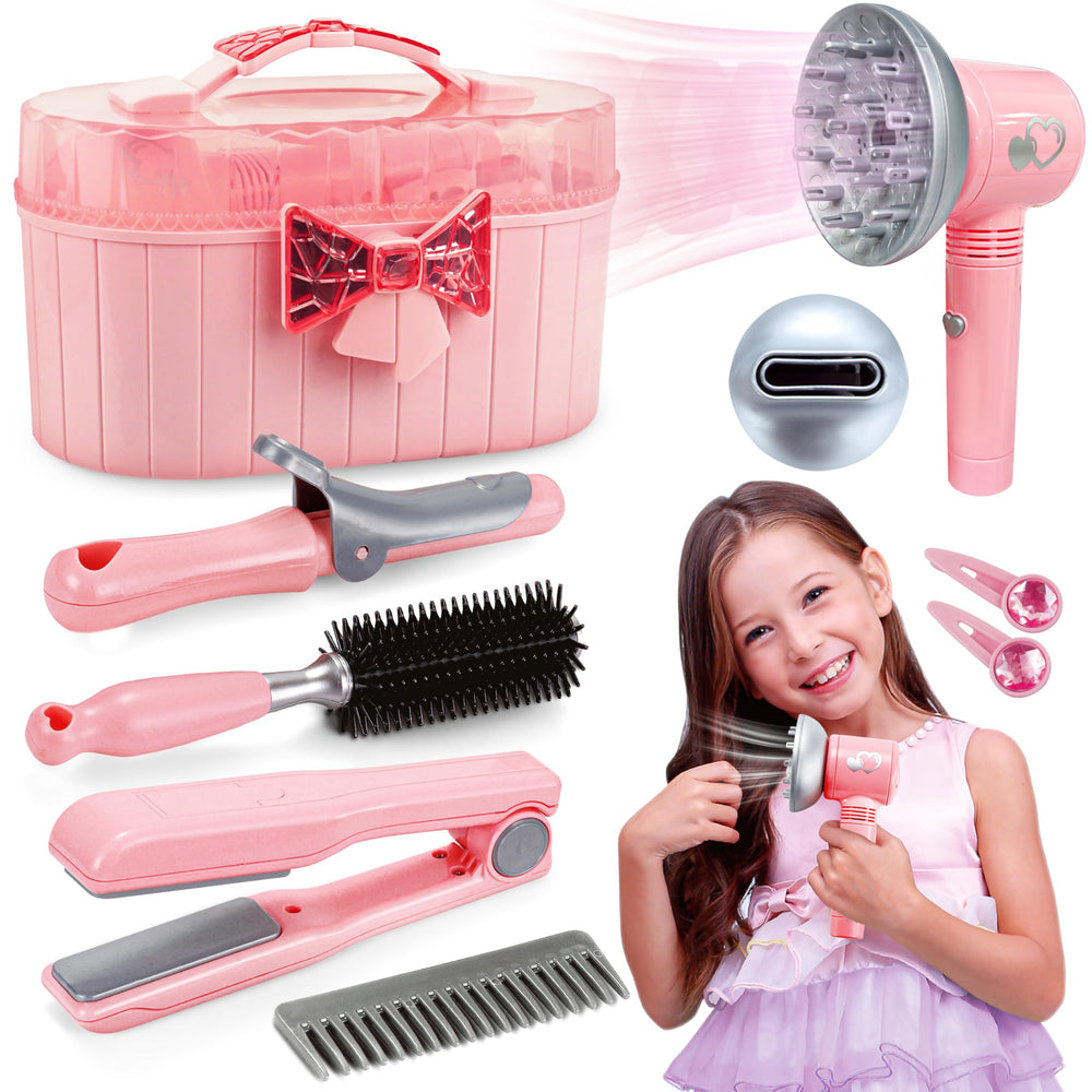 Toy Choi's pink straightener for imaginative styling sessions at home