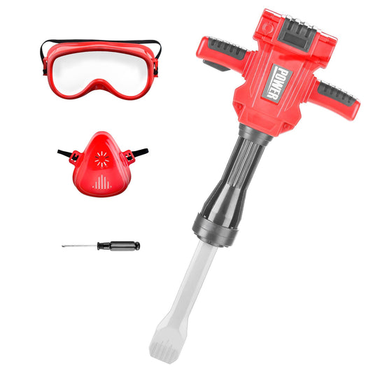 Toy Choi's jackhammer toy drill in action for pretend play.
