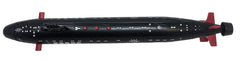 Toy Essentials submarine dimensions show scale for display and play.
