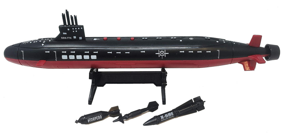 Toy Essentials submarine torpedoes included for dramatic, non-shooting prop play.