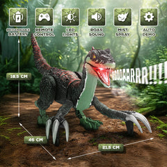 Toy Feast RC dinosaur lights up for nighttime adventures.