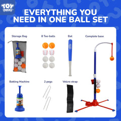 TOY Life 3-in-1 T-Ball Set hanging tee supports beginner swings.