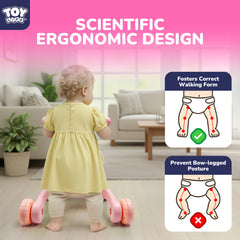 Adjustable handle height grows with your child for comfortable pushing.