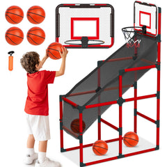 TOY Life arcade basketball hoop set up in a living room for quick family fun