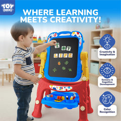 TOY Life Art Easel whiteboard surface for quick, clean drawings