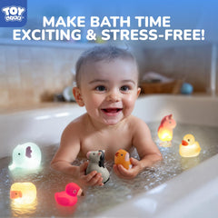 Easy to clean TOY Life glow bath toys after bath time.