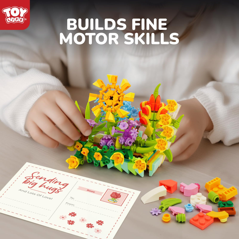 TOY Life bright color flower succulents blocks inspire creative building play.