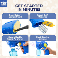 TOY Life bubble guns outdoor fun, ideal for parties and picnics.
