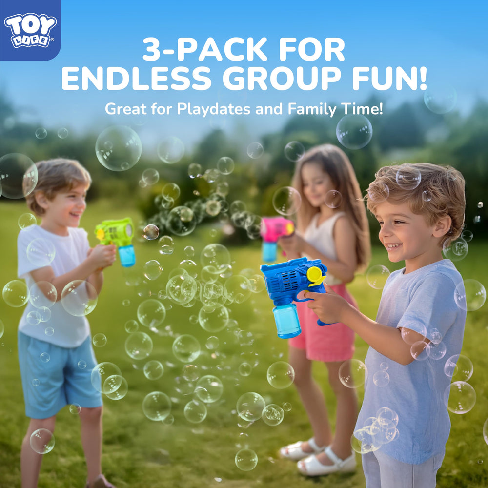 TOY Life bubble guns refill bottles pack, easy replacement for continuous bubbles.