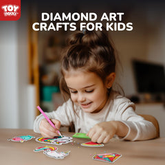 TOY Life Diamond Art Keychains rainbow design brightens backpacks and keys